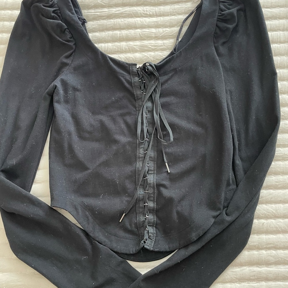 Free People long sleeve tie top.